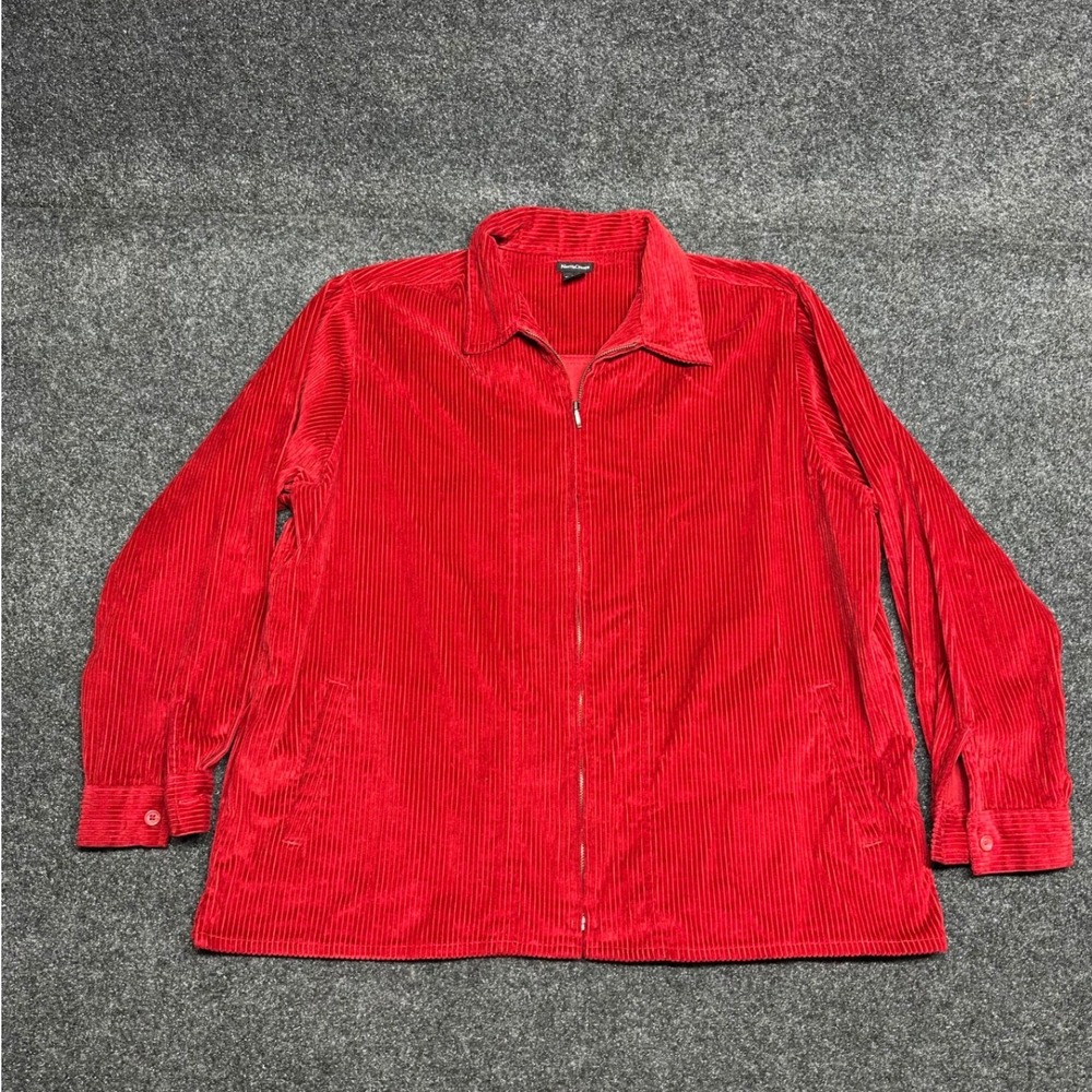 Vintage Corduroy Chore Jacket Red 2X Barn Cotton 90s Gorpcore Utility Granola
